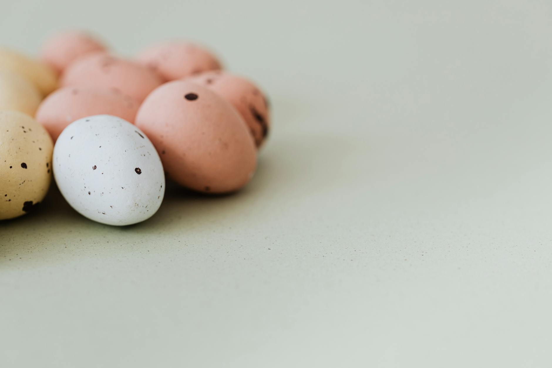 easter eggs in pastel colors